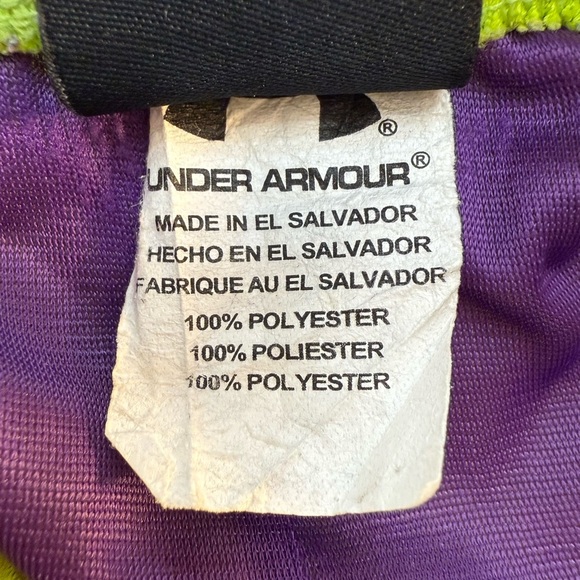 Under Armour Lime Green and Purple Little Girls Size 6 Athletic Shorts - Picture 4 of 9